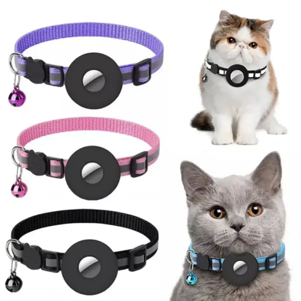 Katzenhalsband mit AirTag-Halterung – Reflektierend, sicher & verstellbar