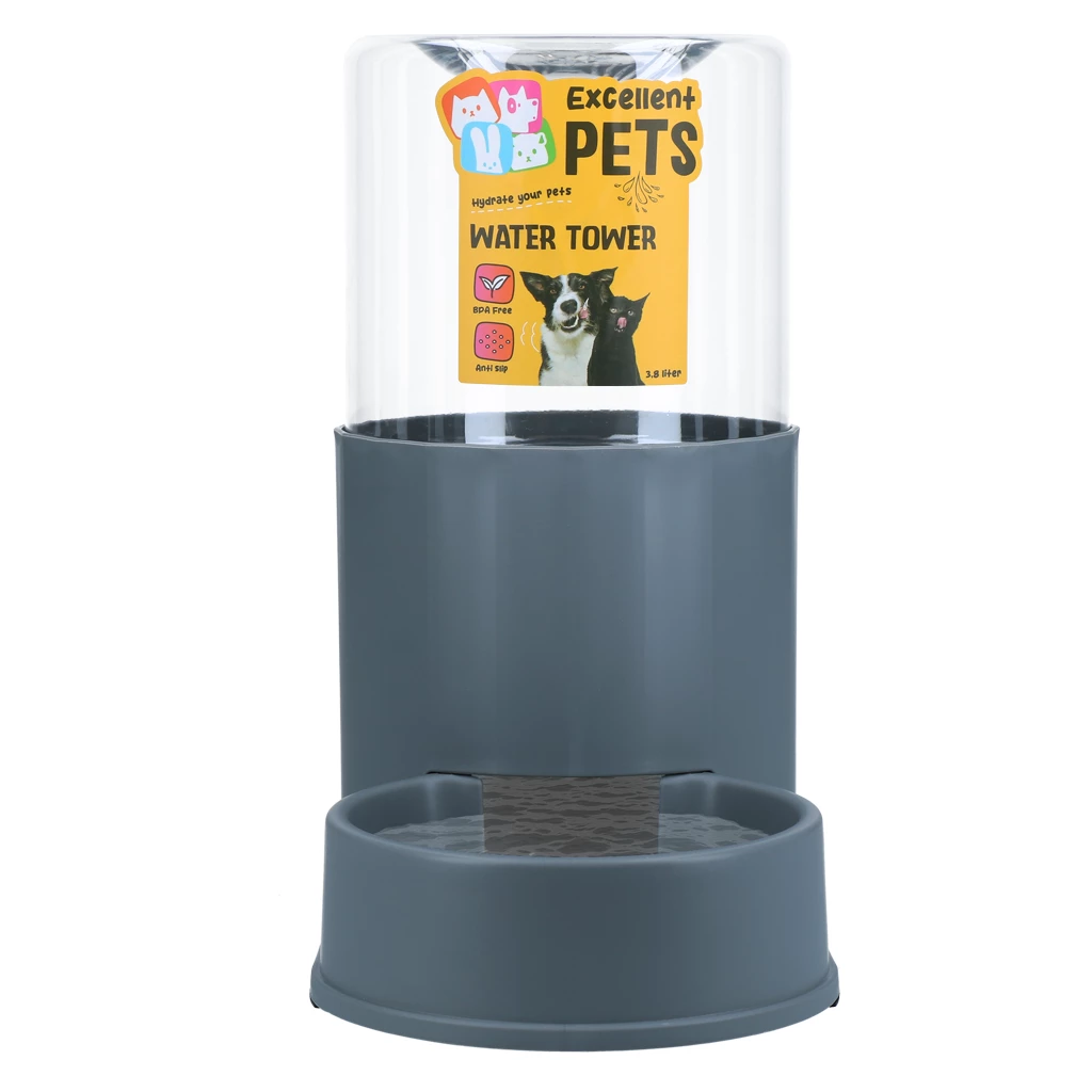 Wasserspender für Hunde & Katzen – Excellent Pets Wasserturm 3,8 Liter 2 Automatischer Wasserspender Wasserturm für Haustiere, BPA-freier Kunststoff, leicht zu reinigen